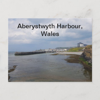 Cartão Postal De Festividades Aberystwyth Harbor, País de Gales