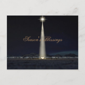 Cartão Postal De Festividades Abstract Christmas Nativity Stable And Star