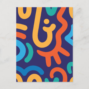 Cartão Postal De Festividades Abstrato minimalista
