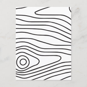 Cartão Postal De Festividades Abstrato preto e branco mínimo