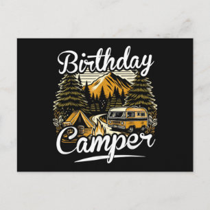 Cartão Postal De Festividades Acampamento de Aniversário
