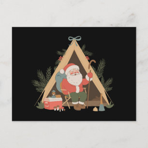 Cartão Postal De Festividades Acampamento de Natal Acampamento do Papai Noel Fes