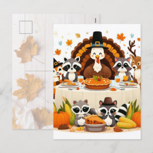 Cartão Postal De Festividades Ação de Amizade