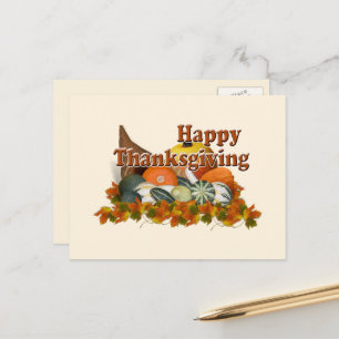 Cartão Postal De Festividades Ação de Graças