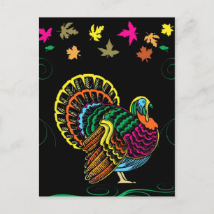 Cartão Postal De Festividades Ação de Graças