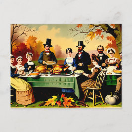 Cartão Postal De Festividades Ação de Graças 1800