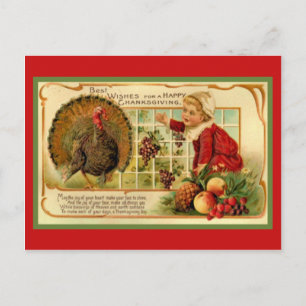 Cartão Postal De Festividades Ação de Graças Bonita