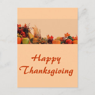 Cartão Postal De Festividades Ação de Graças/Cornucopia