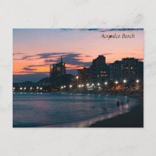 Cartão Postal De Festividades Acapulco Beach Sunset