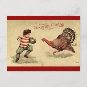 Cartão Postal De Festividades Acção de graças Turquia do vintage e cartão do