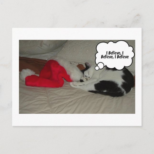 Cartão Postal De Festividades Acredita de Natal (Frente)