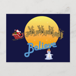 Cartão Postal De Festividades Acredite em Papai Noel