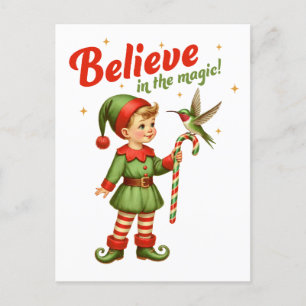 Cartão Postal De Festividades Acredite na Magia