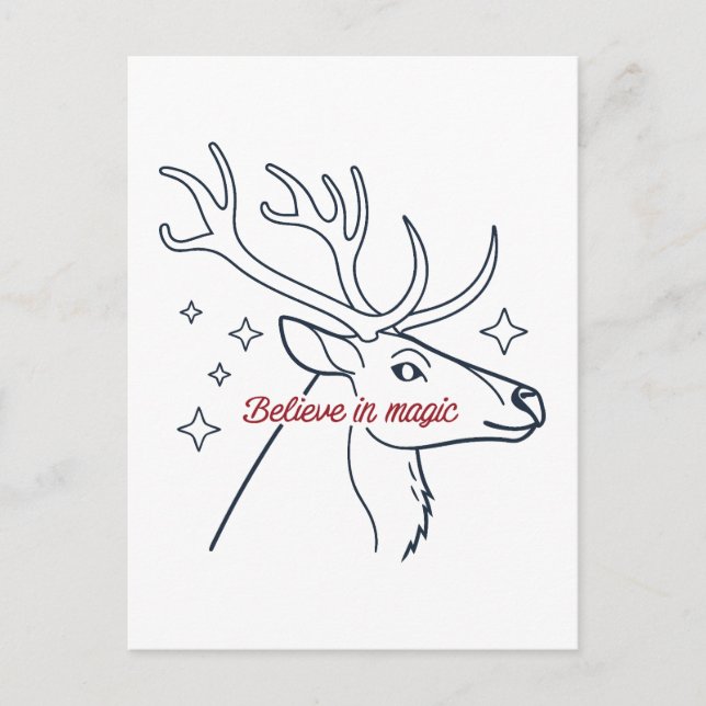 Cartão Postal De Festividades Acredite na magia (Frente)