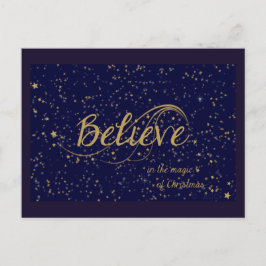 Cartão Postal De Festividades Acredite na magia do Natal