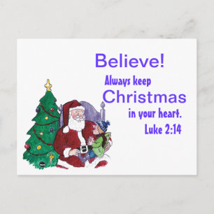 Cartão Postal De Festividades Acredite - Papais noeis