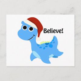 Cartão Postal De Festividades Acredite! Papais noeis Nessie