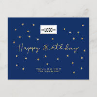 Adicionar logotipo Dourado Stars Blue Business Fel