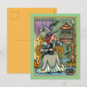 CARTÃO POSTAL DE FESTIVIDADES ADORÁVEL BRINCADEIRA, GATO E SEUS PETES, CAGEM DE