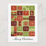 Cartão Postal De Festividades Advent Calendar<br><div class="desc">Advent Calendar</div>