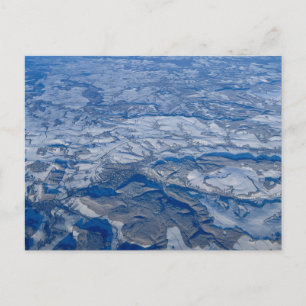 Cartão Postal De Festividades Aerial Snow Vista Europe