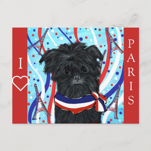 Cartão Postal De Festividades Affenpinscher (Frente)