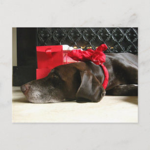 Cartão Postal De Festividades aguardando papais noeis
