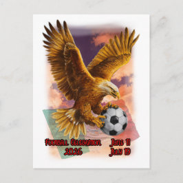 Cartão Postal De Festividades Águia Dourada traz a Bola para o evento 2026 em