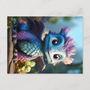 Cartão Postal De Festividades Aiden, um Dragão Whimsical