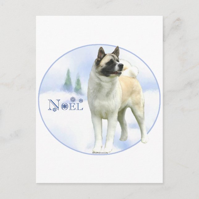 Cartão Postal De Festividades Akita Noel (Frente)