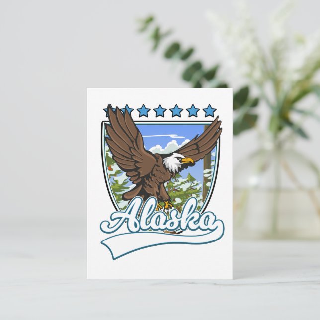 Cartão Postal De Festividades Alaska Viagem Patch (Em pé/Frente)