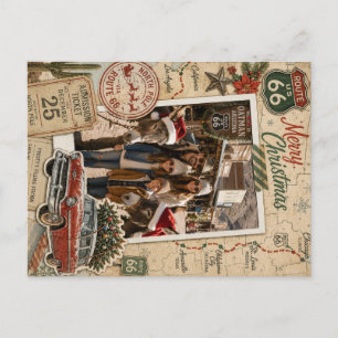 Cartão Postal De Festividades Álbum de fotos personalizado da Rota 66 vintage pa