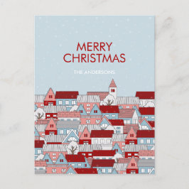 Cartão Postal De Festividades Aldeia de Natal Cartão de Férias
