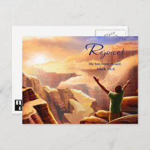 Cartão Postal De Festividades Alegra-te. Páscoa Religiosa Cristã