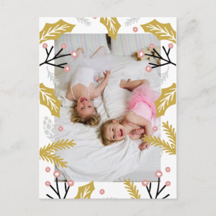 Cartão Postal De Festividades Alegre & Brilhante   Cartão de Férias com Foto