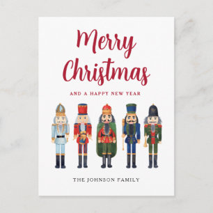 Cartão Postal De Festividades Alegre Natal Quebra-Nozes Fofo