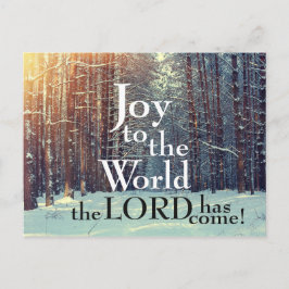 Cartão Postal De Festividades Alegria ao Mundo que o Senhor Veio, Natal