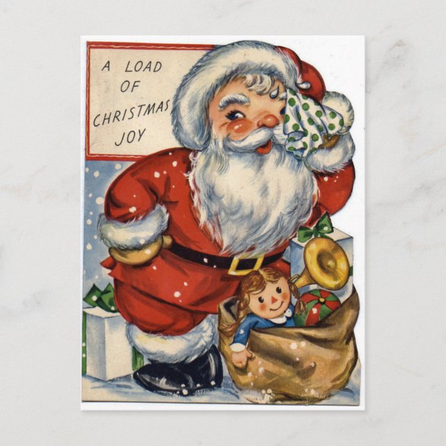 Cartão Postal De Festividades Alegria de Natal (Frente)