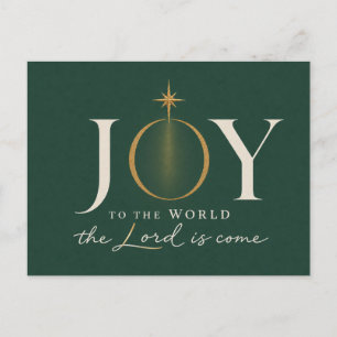 Cartão Postal De Festividades ALEGRIA PARA O MUNDO Natal Cristão