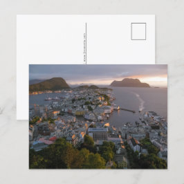 Cartão Postal De Festividades Alesund Noruega