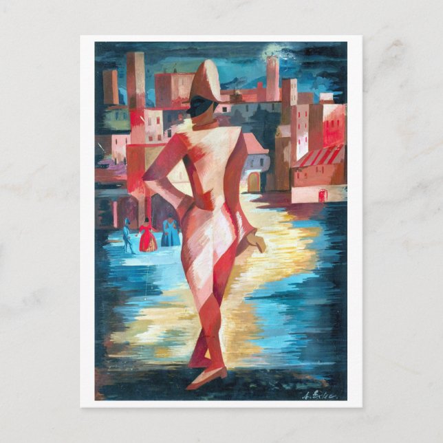 Cartão Postal De Festividades Alexandra Exter (Frente)