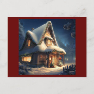 Cartão Postal De Festividades Algodão Natal 6