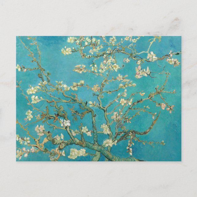 Cartão Postal De Festividades Almond Blossom por Vincent van Gogh (Frente)