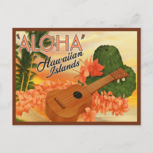 Cartão Postal De Festividades Aloha do Havaí