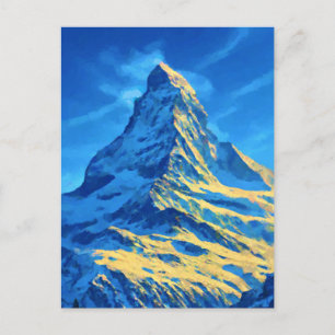 Cartão Postal De Festividades Alpes Matterhorn