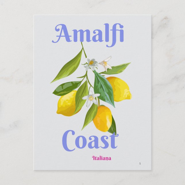 Cartão Postal De Festividades Amalfi coast (Frente)