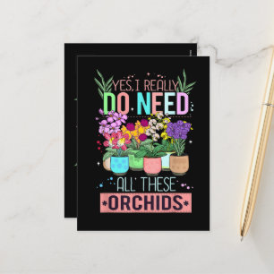 Cartão Postal De Festividades Amante de Orquídea Engraçada