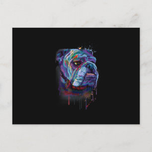 Cartão Postal De Festividades Amantes de Cachorros Presente de Bulldog Inglês