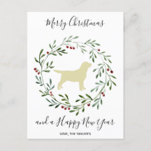 Amarelo Labrador Feliz Natal Labrador Retriever