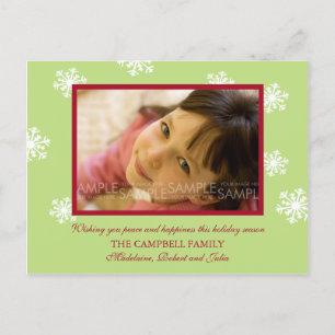Cartão Postal De Festividades Amaryllis Snowflakes: Cartão-postal de Natal